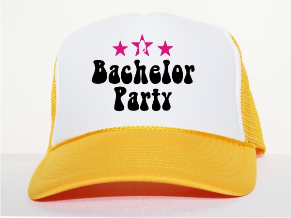 JGA4 Junggesellenabschied Bachelor Party Trucker Cap gelb