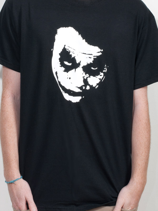 T-Shirt Heath Ledger Joker Film  Shirt schwarz E50