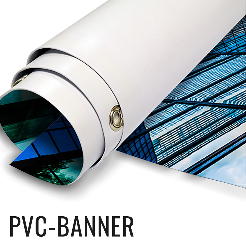 PVC oder Netz Banner inkl. Saum und Ösen