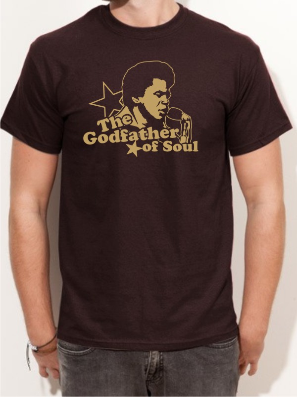 T-Shirt James Brown The Godfather Shirt braun E47