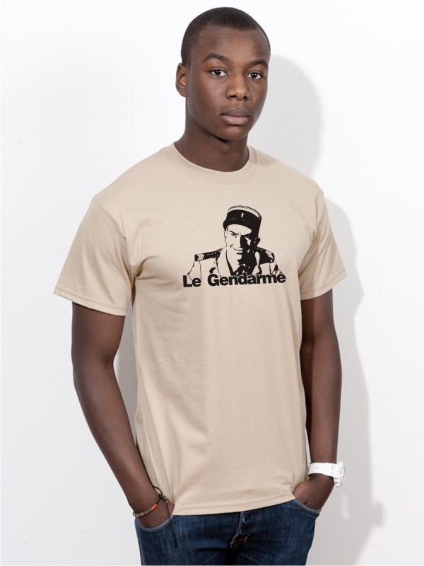 T-Shirt Le Gandarme Kult Filmshirt tan E63