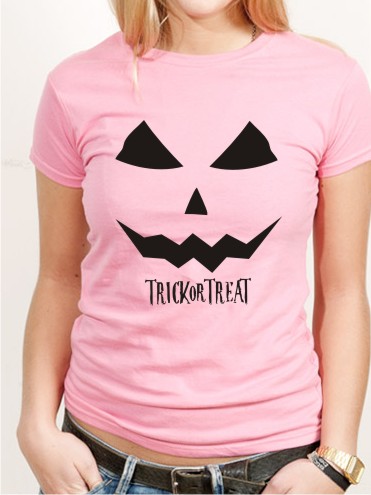 Halloween T-Shirt Trick or Treat Damen Shirt H13