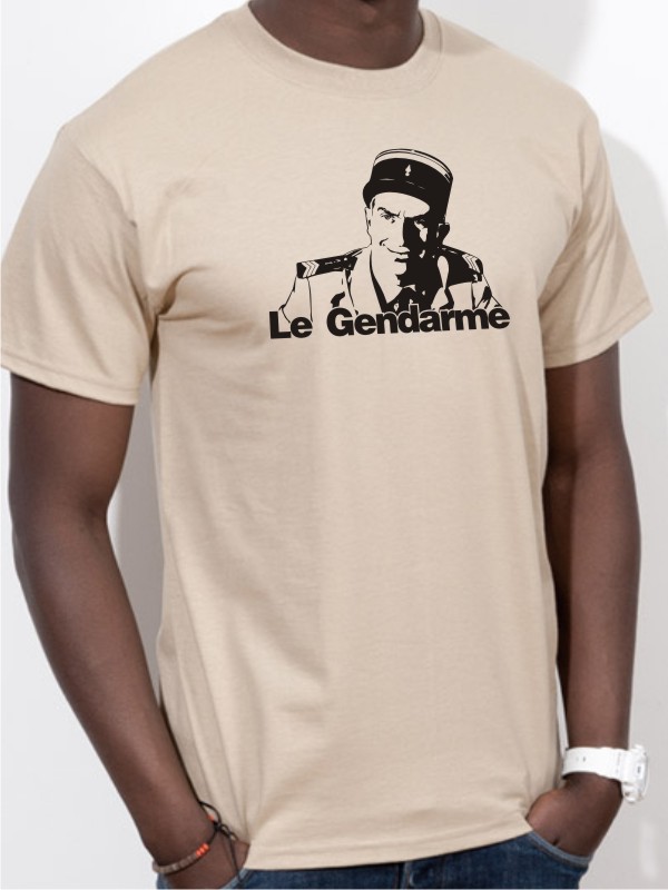 T-Shirt Le Gandarme Kult Filmshirt tan E63