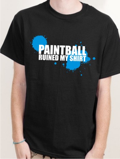 BIGTIME "paintball ruined my shirt" T-Shirt weiss PB1 