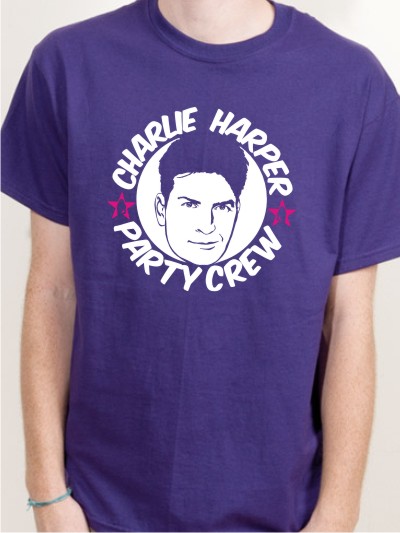 T-Shirt Charlie Harper Party Crew Shirt E139