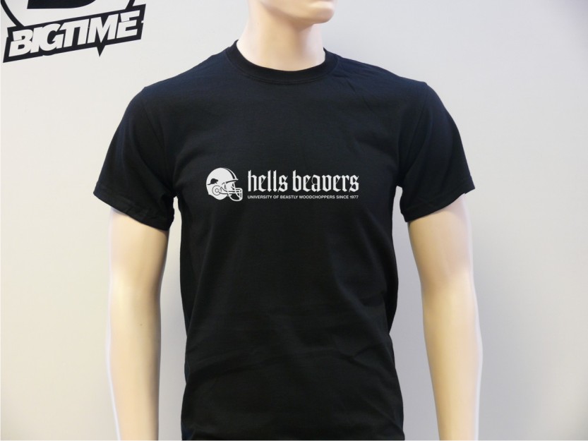T-Shirt Beaver Brand - Hells Beavers Shirt schwarz E122