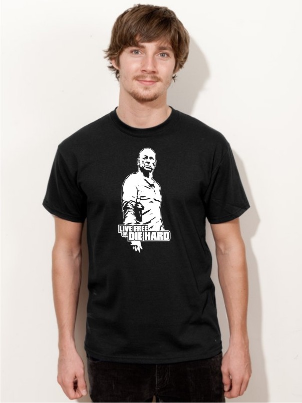 T-Shirt Stirb Langsam Bruce Willis Film Shirt schwarz E28