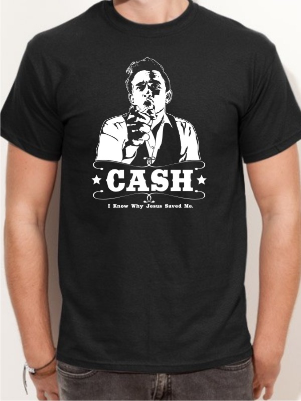 T-Shirt Johnny Cash Kult Shirt schwarz E128