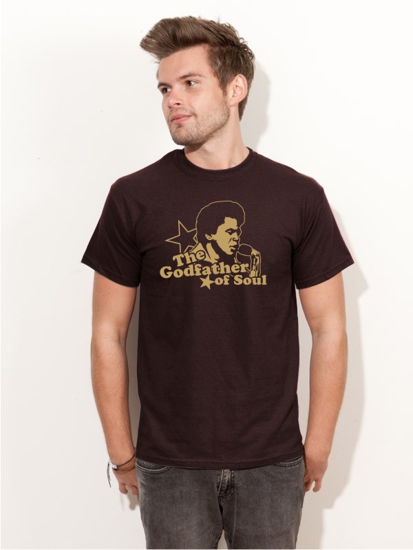 T-Shirt James Brown The Godfather Shirt braun E47