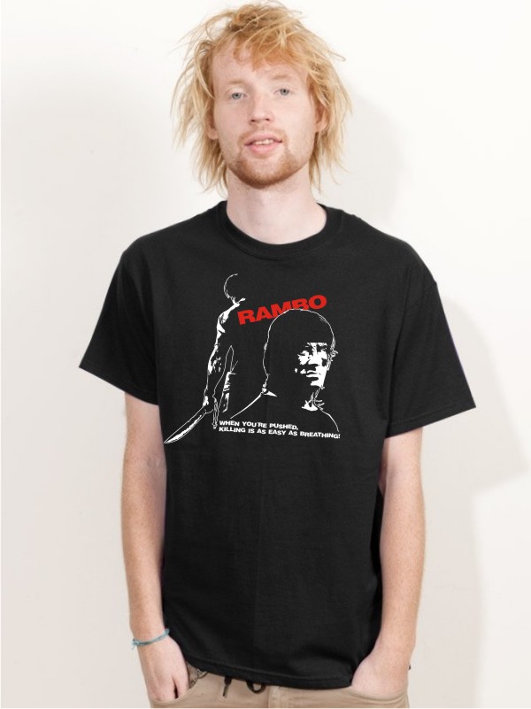 T-Shirt John Rambo Shirt schwarz E103