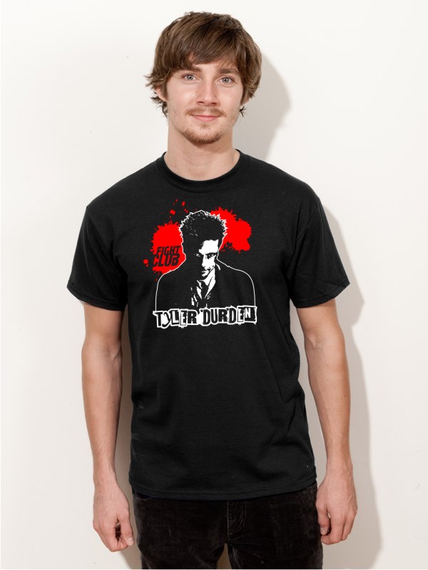 T-Shirt Fight Club Tyler Durden Film Shirt schwarz E34