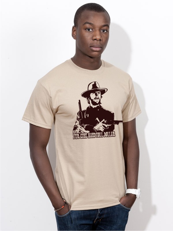 T-Shirt Clint Eastwood Western Shirt tan E136