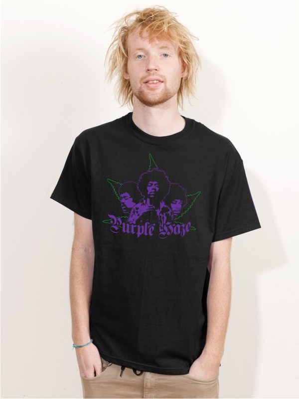 T-Shirt Jimi Hendrix Shirt schwarz E49