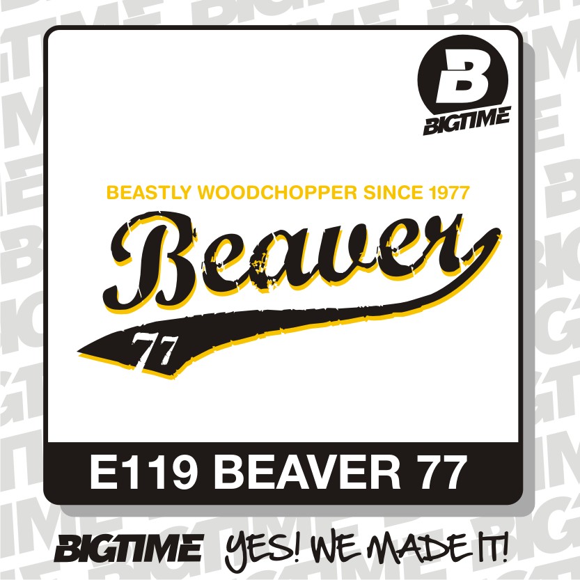 T-Shirt Beaver Brand - Since  77 Shirt weiss E119