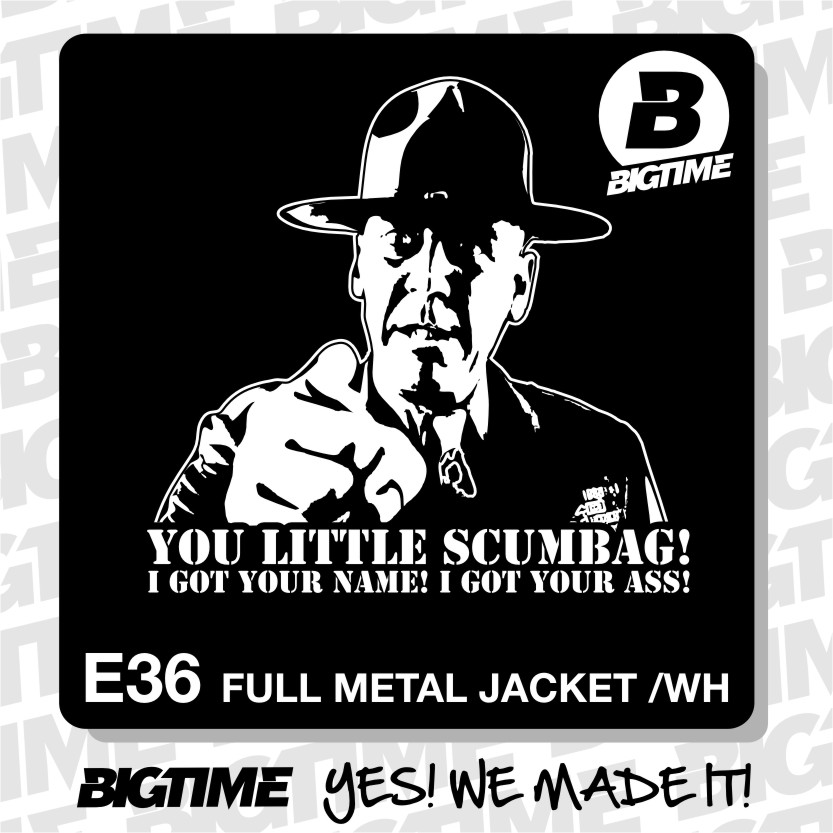 T-Shirt Full Metal Jacket Sgt. Hartmann Film Shirt schwarz E36