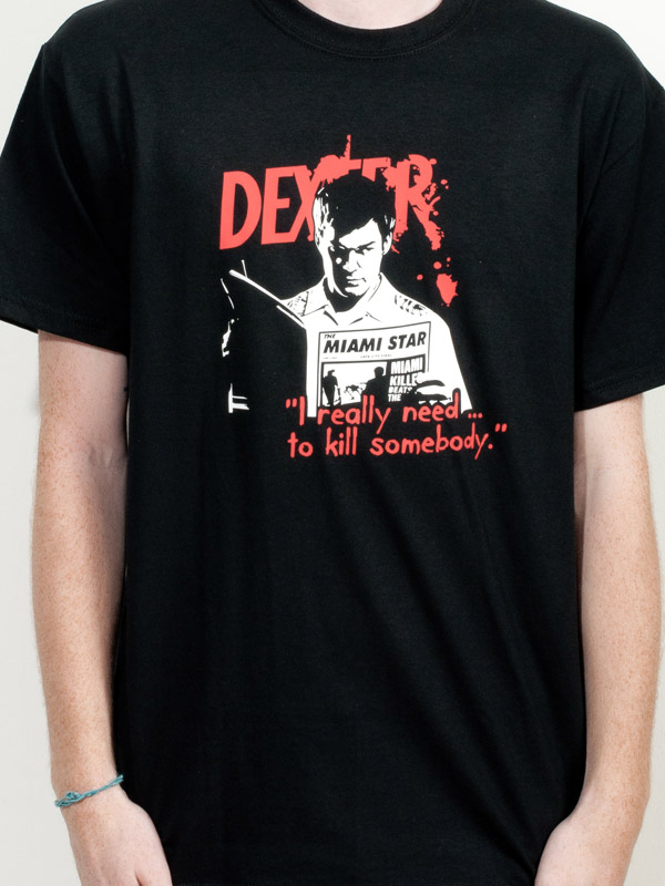 T-Shirt Dexter Serien Shirt schwarz E25