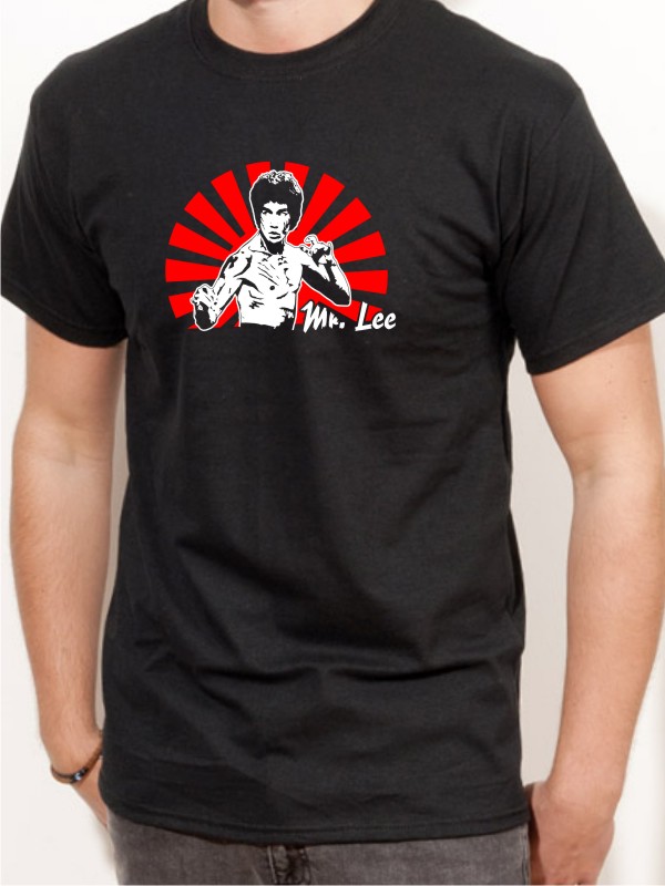 T-Shirt Bruce Lee Film Shirt schwarz E7