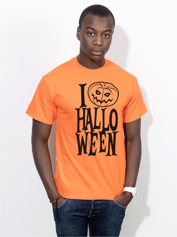 Halloween T-Shirt I Love Halloween Herren Shirt H2