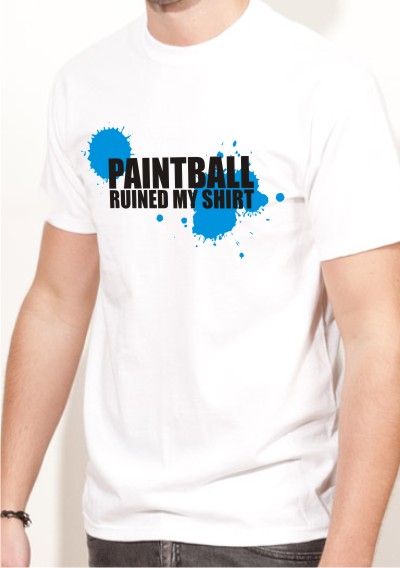 BIGTIME "paintball ruined my shirt" T-Shirt weiss PB1