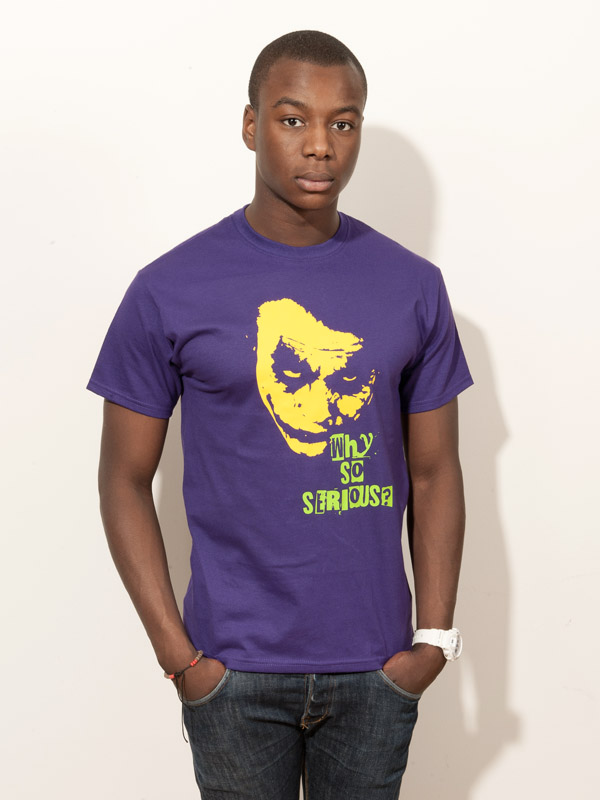 T-Shirt Heath Ledger Joker Film  Shirt lila E51